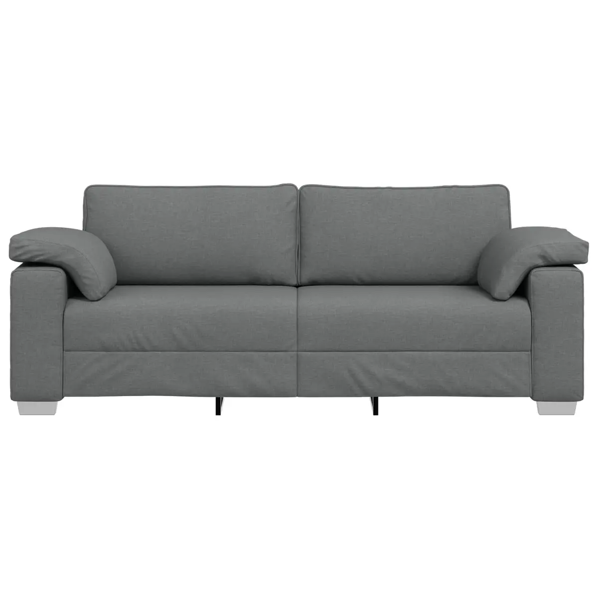 3-Seater Grey Fabric Sofa