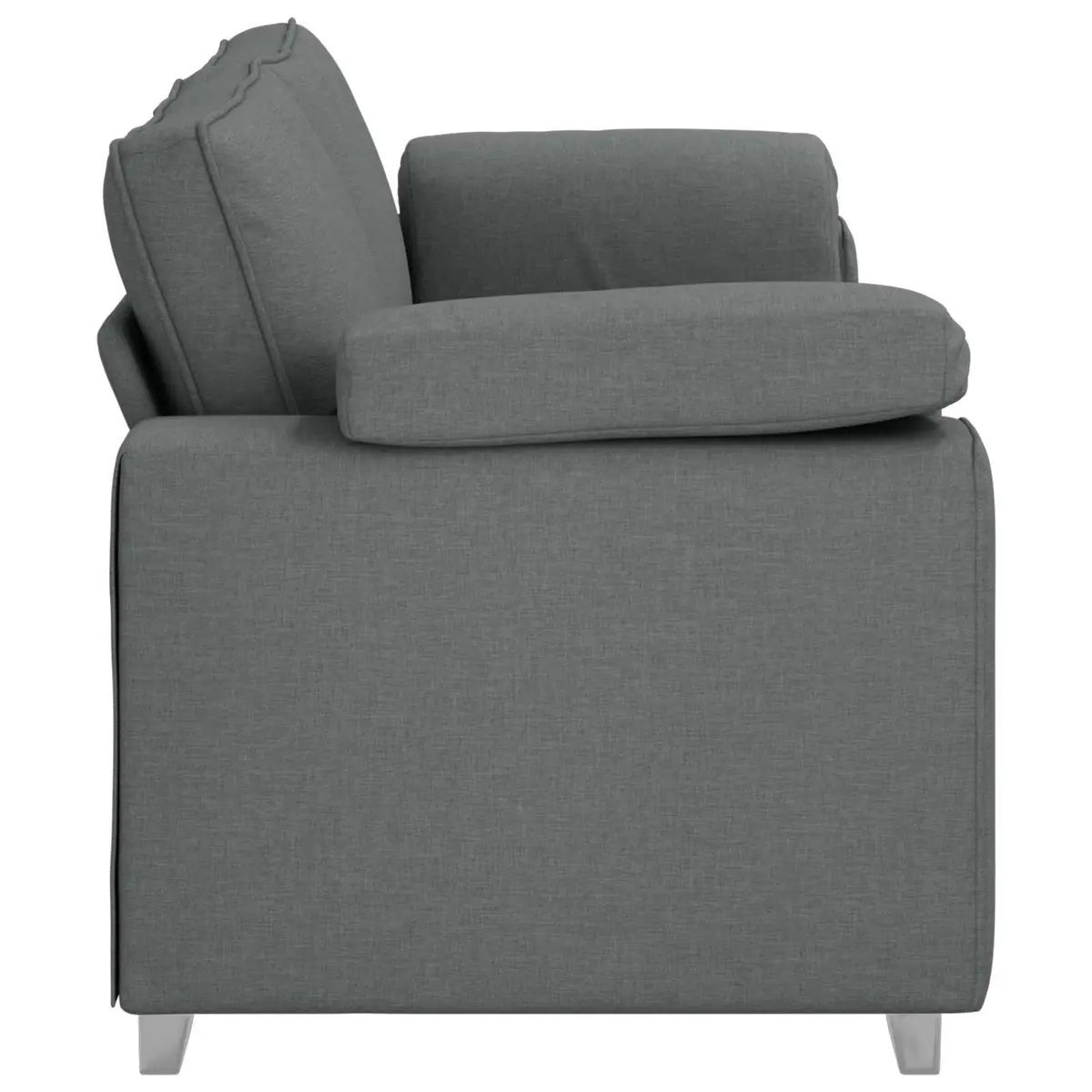 3-Seater Grey Fabric Sofa
