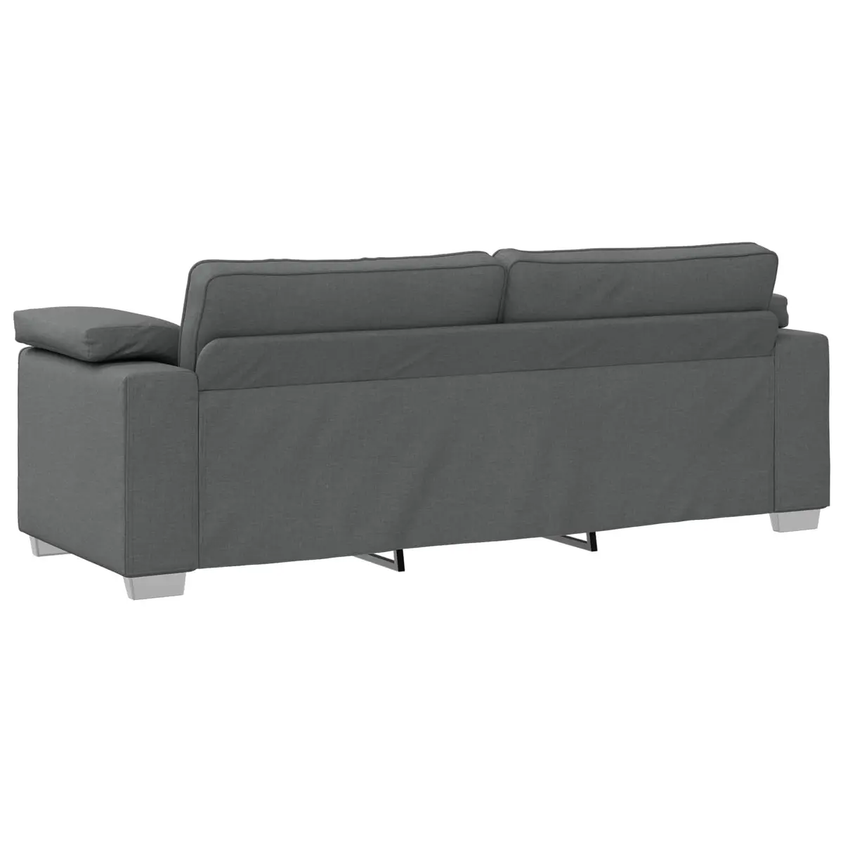 3-Seater Grey Fabric Sofa