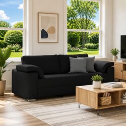 Comfort and Style with Our Black 3-Seater Sofa