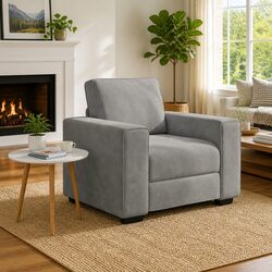 Comfortable Light Grey Velvet Lounge Chair for Value