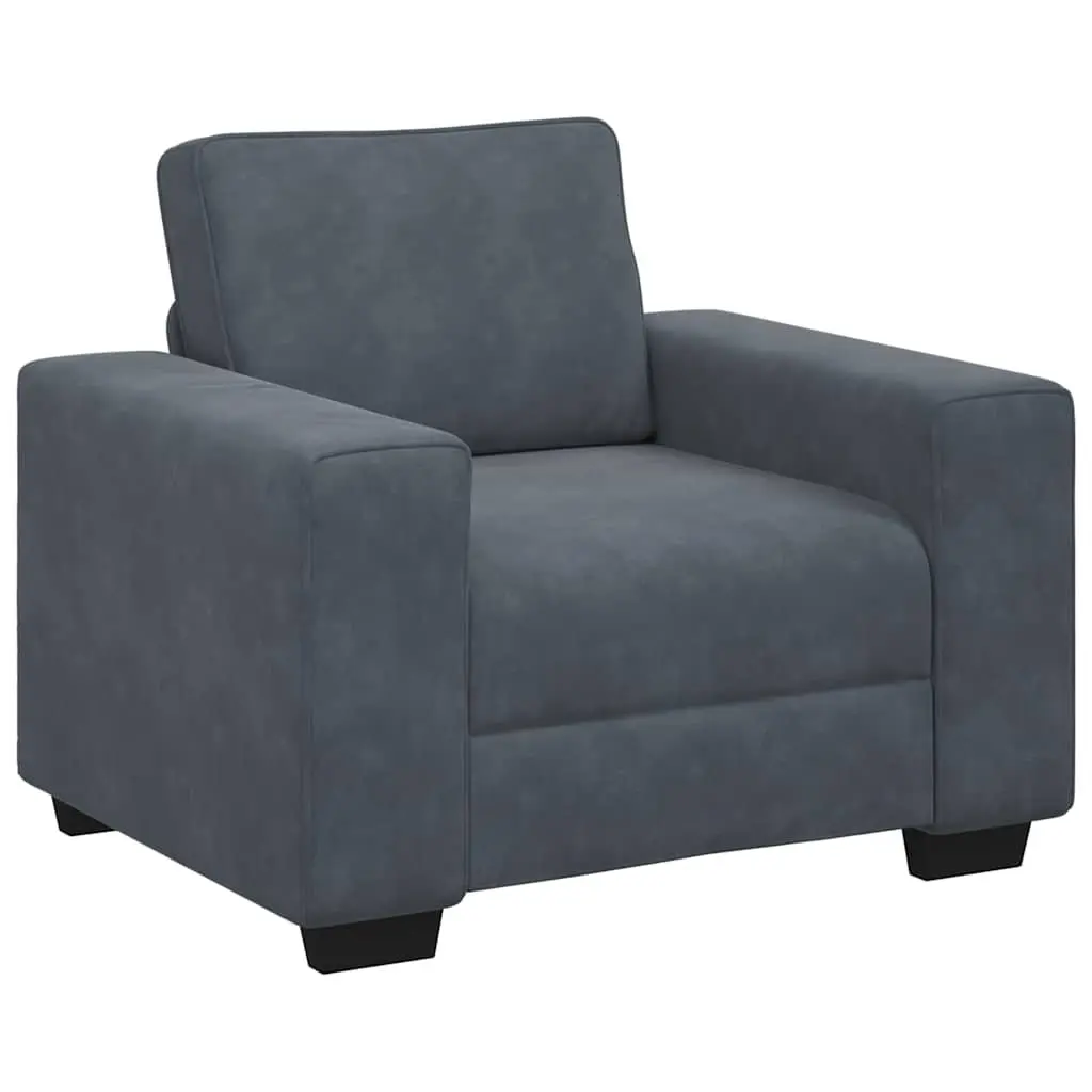 Sofa Chair Relaxation Dark Grey Velvet 100 x 77 x 82 cm