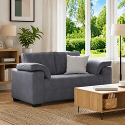Comfortable Dark Grey Loveseat Sofa, Perfect for Relaxation