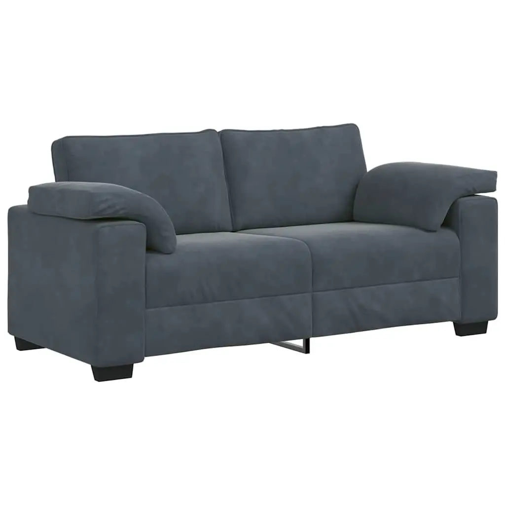 Loveseat Sofa 180cm Grey Velvet Two Seater Couch Living Room Bedroom Furniture