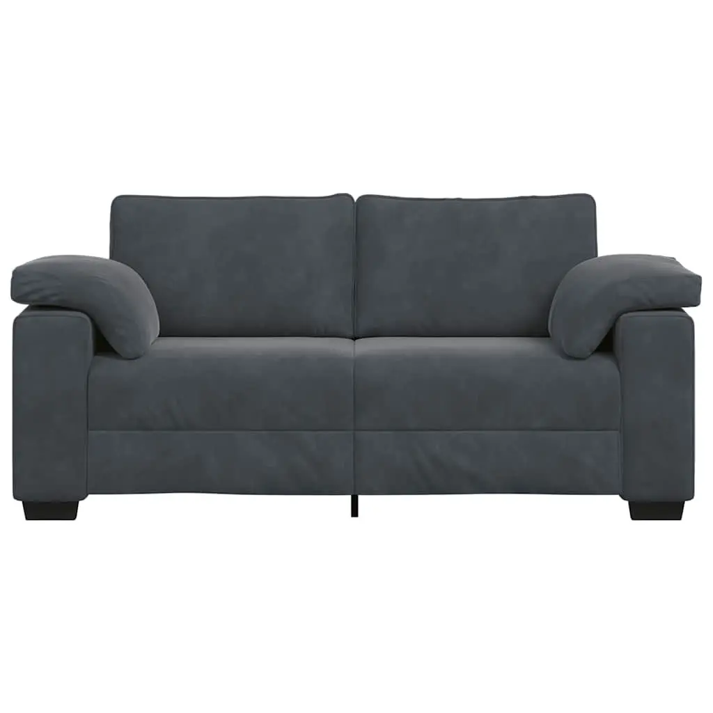 Loveseat Sofa 180cm Grey Velvet Two Seater Couch Living Room Bedroom Furniture