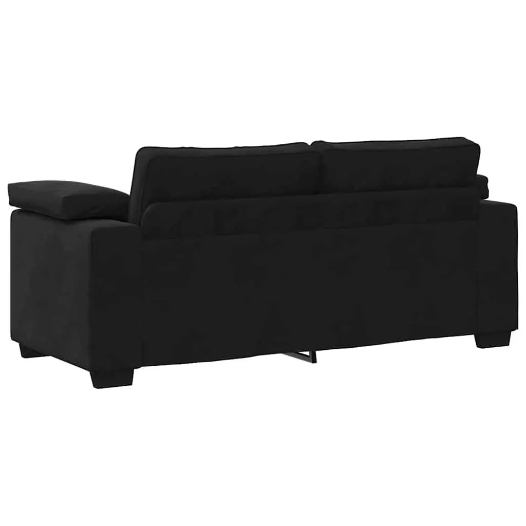 Black Velvet Loveseat Sofa for Two