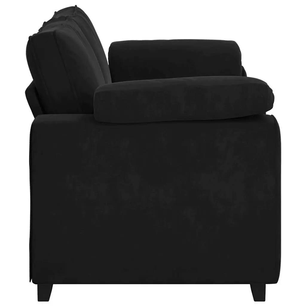 Black Velvet Loveseat Sofa for Two