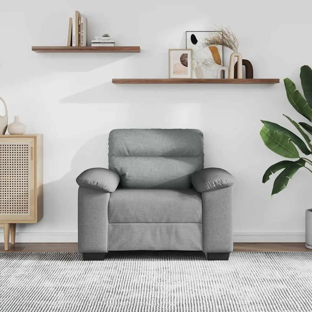 Sofa Chair Lounge Armchair Relaxing Reading 100x81x84cm Grey Fabric