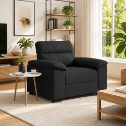 Reliable and Cozy Black Lounge Chair for Everyday Use