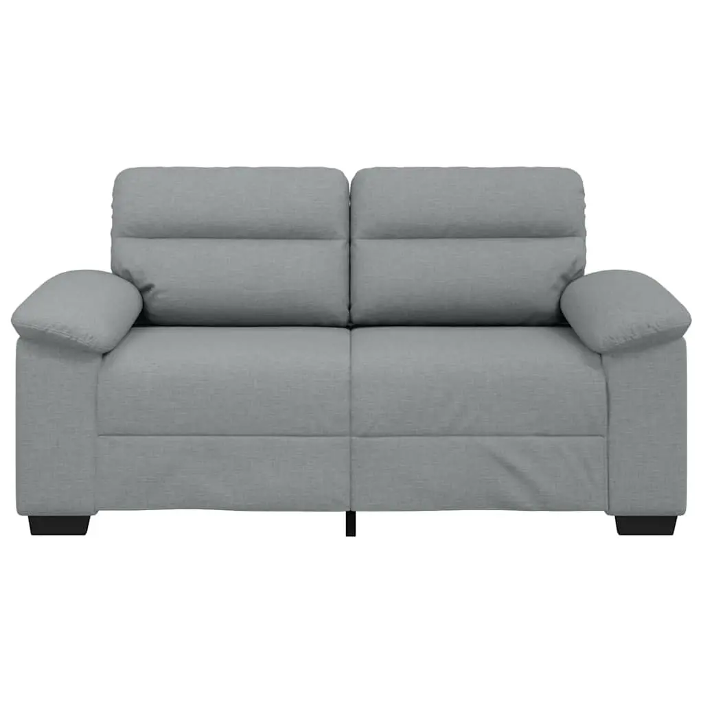 2-Seater Sofa Grey Fabric Living Room Furniture Upholstered Couch