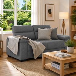 Comfortable Grey 2-Seater Sofa for Everyday Use