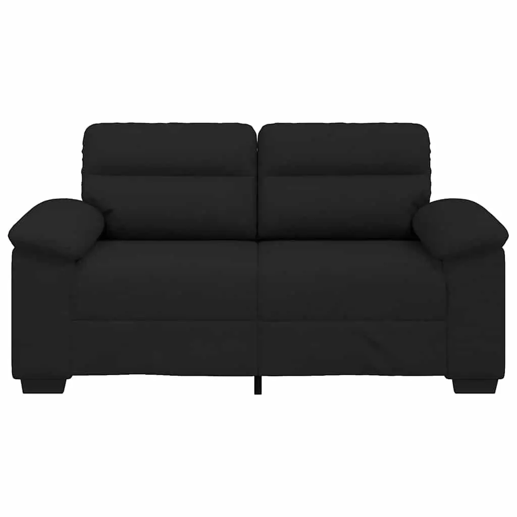 Black Fabric Sofa for Two
