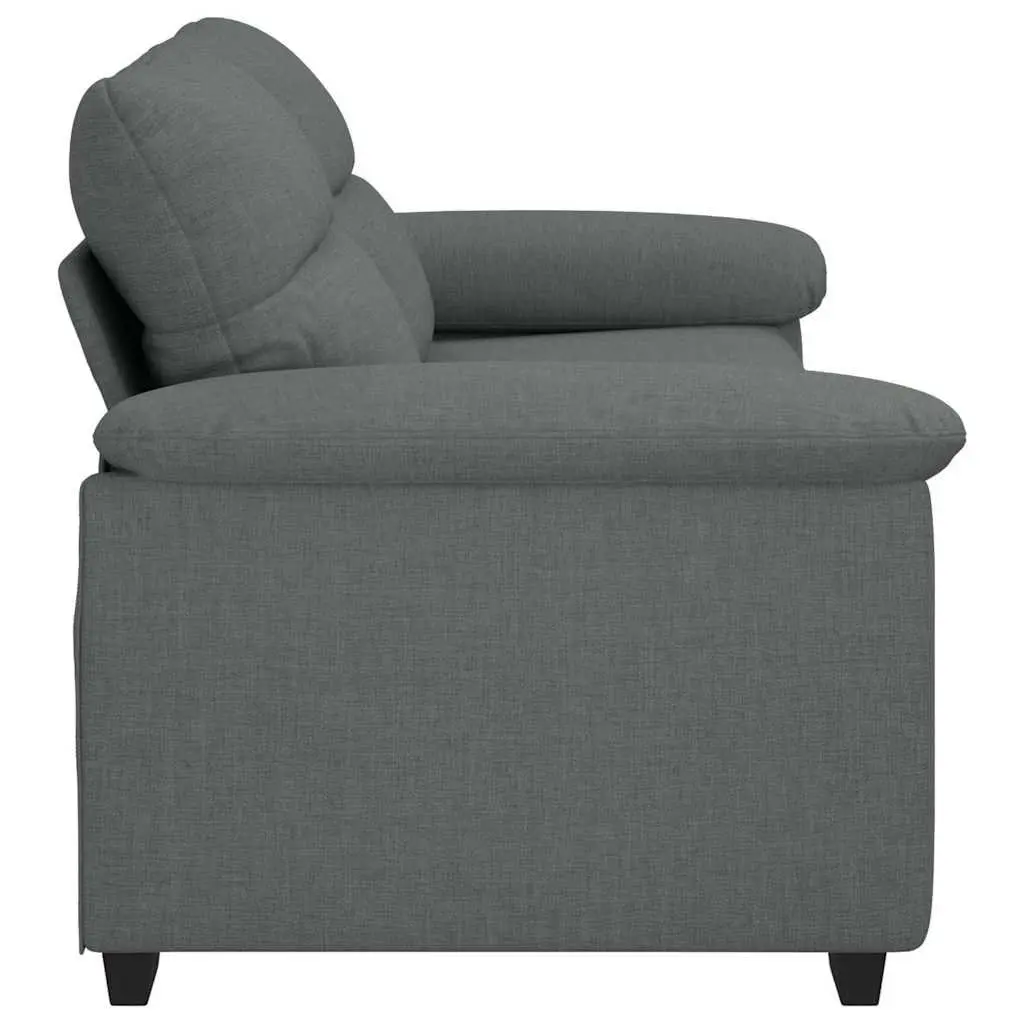 2-Seater Sofa Dark Grey Fabric Lounge Couch 180cm