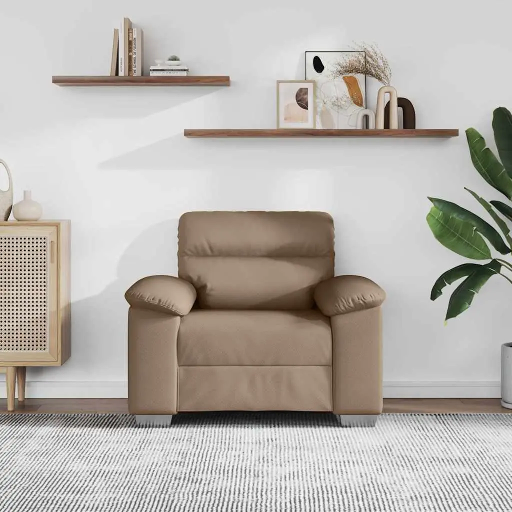 Brown Faux Leather Sofa Chair