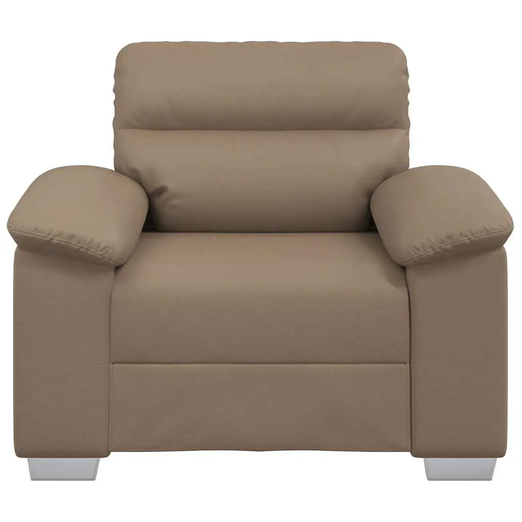Brown Faux Leather Sofa Chair