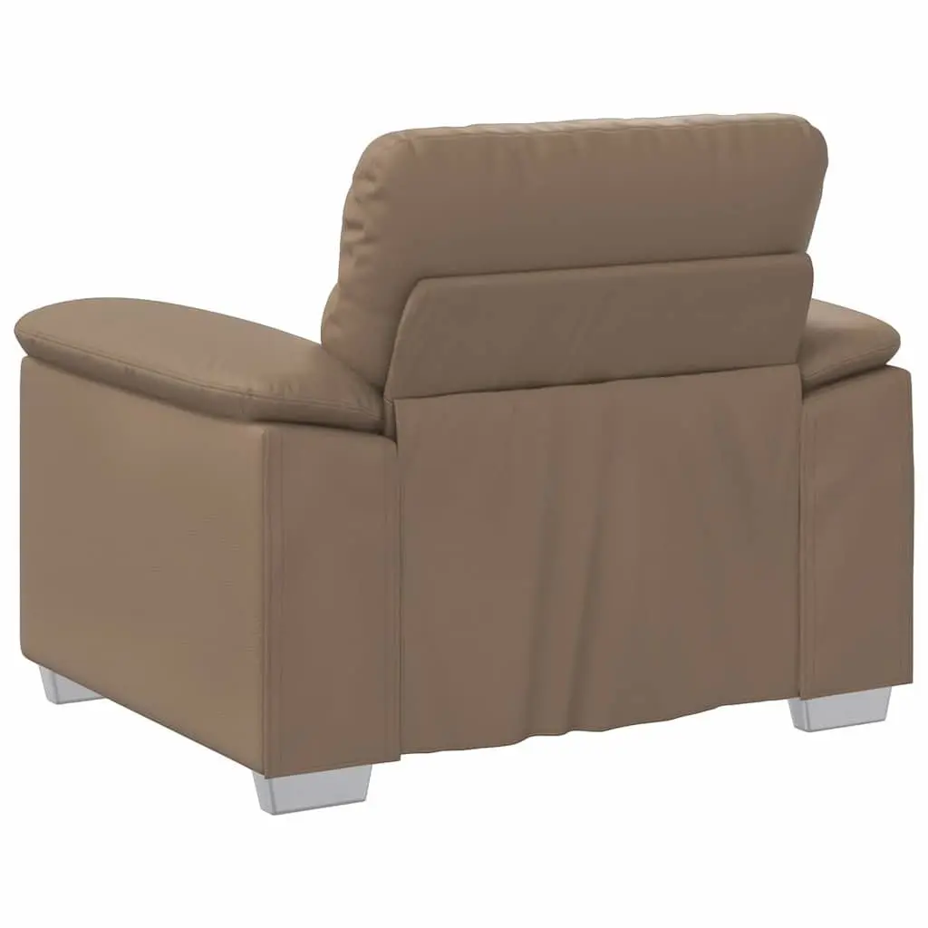 Brown Faux Leather Sofa Chair