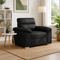 Comfortable Black Sofa Chair with Practical Features