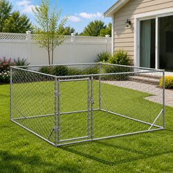 Reliable 2x2x1m Galvanised Steel Kennel for Your Dog