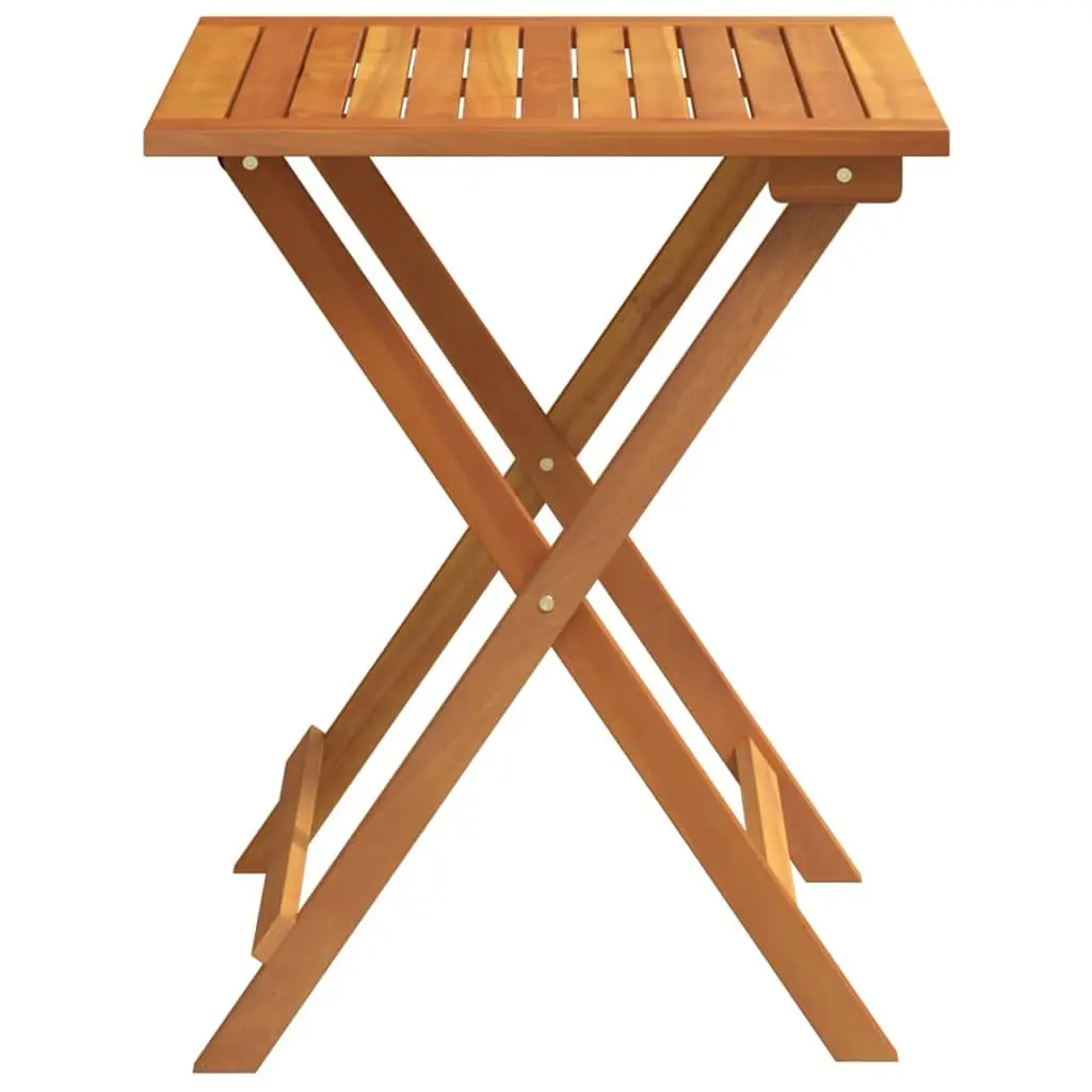 Folding Garden Table Outdoor Dining 60x60x72cm Natural Brown Acacia Wood