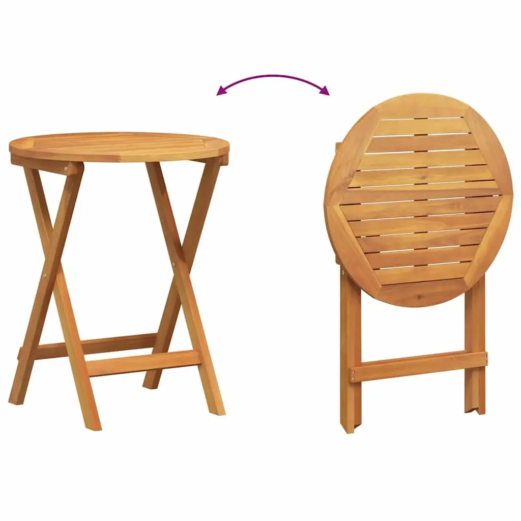 Garden Dining Set 3pcs Outdoor Table Chairs Acacia Wood Patio Furniture Brown