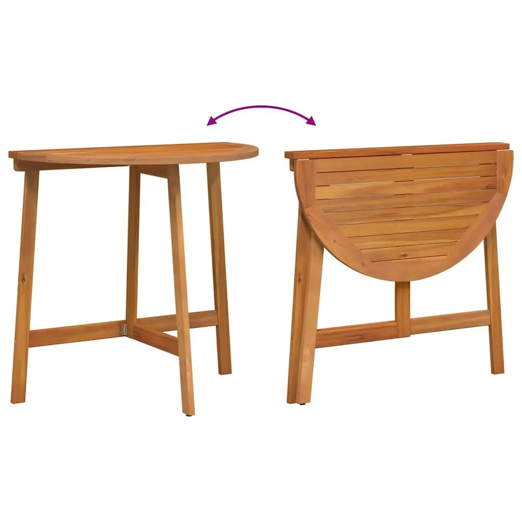 Bistro Set 3 Piece Outdoor Garden Patio Furniture Foldable Chairs Brown