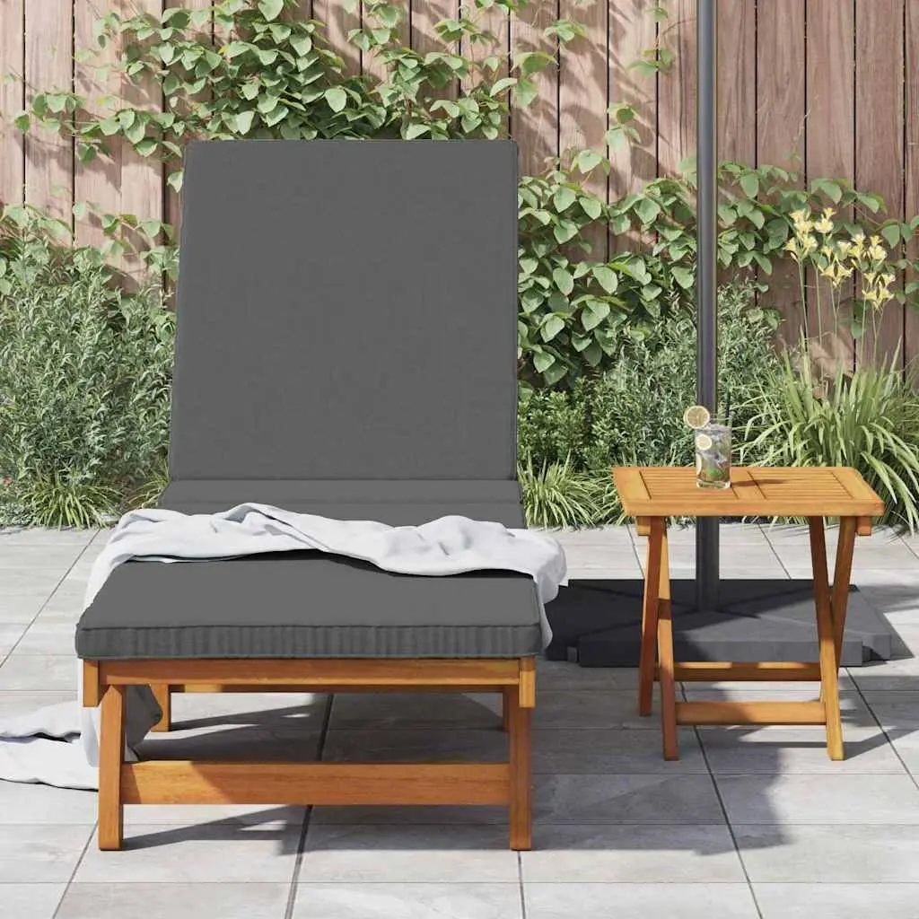 Sun Lounger Adjustable Backrest Footrest Garden Outdoor Seating 199 x 63 x 85 cm Brown