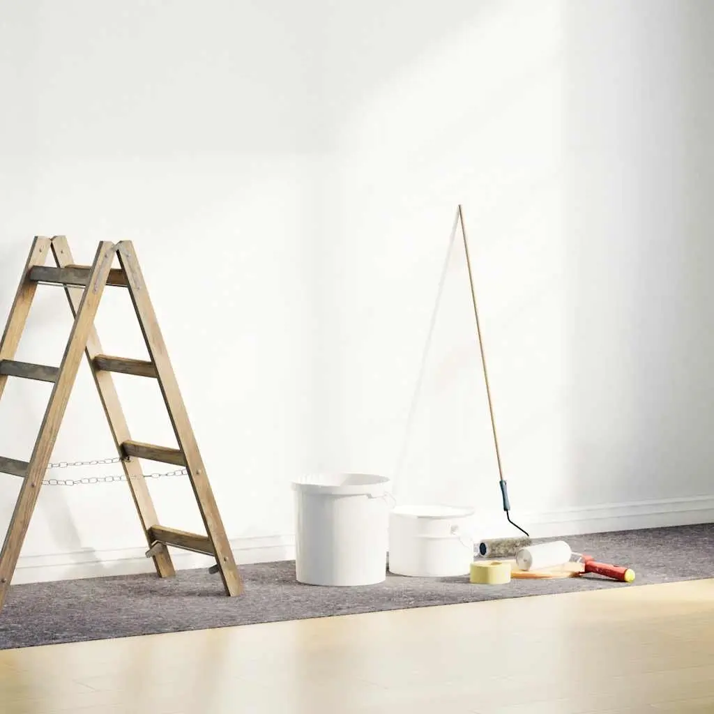 Painter Fleece Floor Protection Non-slip 25m x 1m Grey Dust Cover