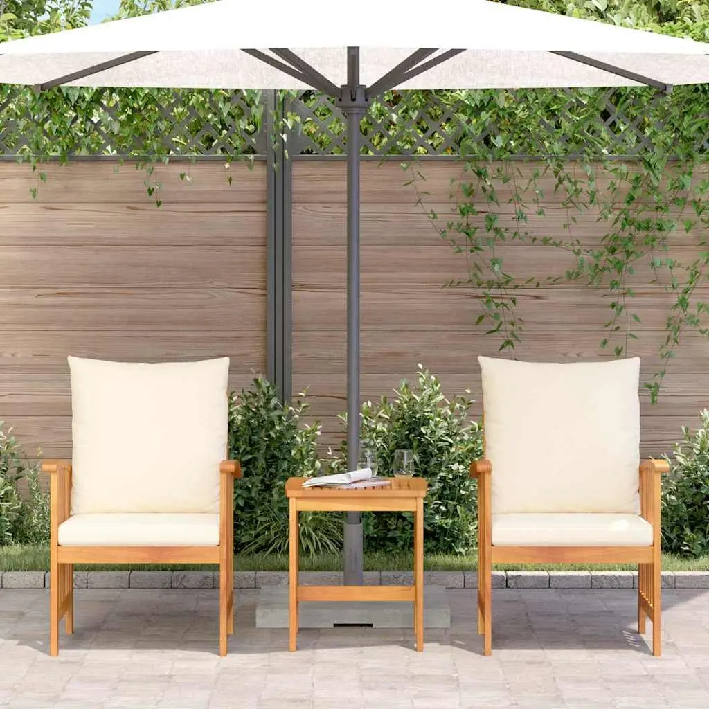 3-Piece Acacia Garden Sofa Set for Outdoors