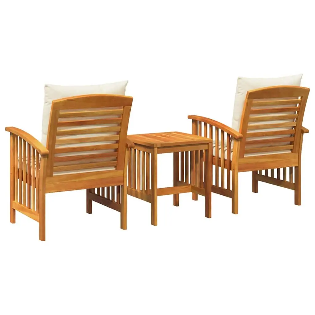 3-Piece Acacia Garden Sofa Set for Outdoors