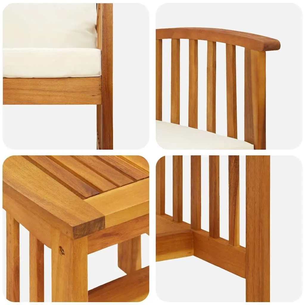 3-Piece Acacia Garden Sofa Set for Outdoors