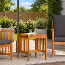 Reliable Outdoor Side Table in Solid Acacia Wood