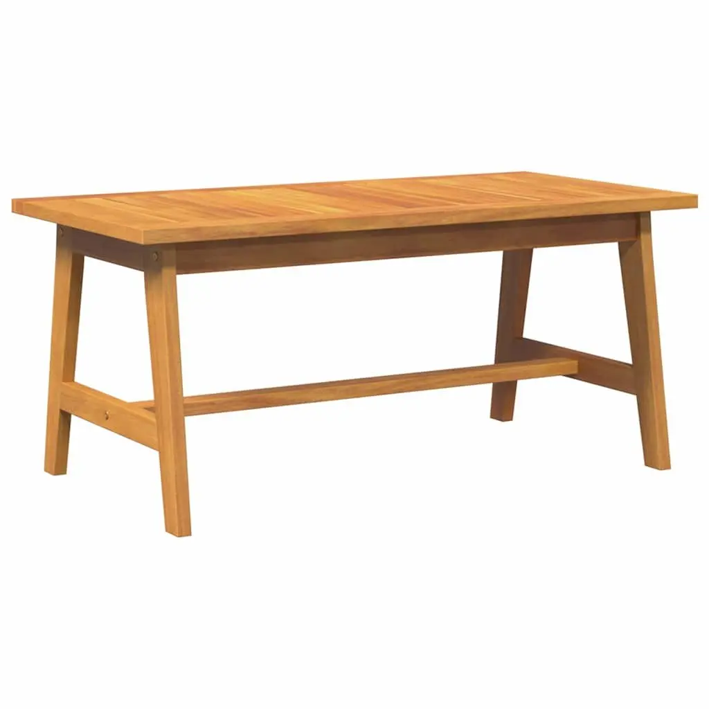 Acacia Wood Coffee Table Outdoor Use Brown Oil Finish Garden Furniture