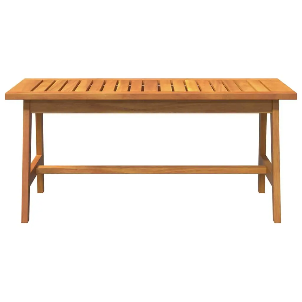 Acacia Wood Coffee Table Outdoor Use Brown Oil Finish Garden Furniture