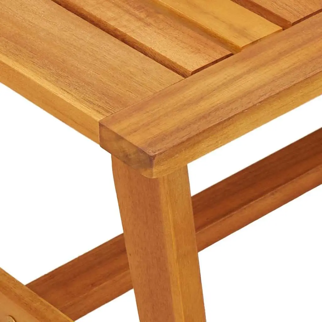 Acacia Wood Coffee Table Outdoor Use Brown Oil Finish Garden Furniture
