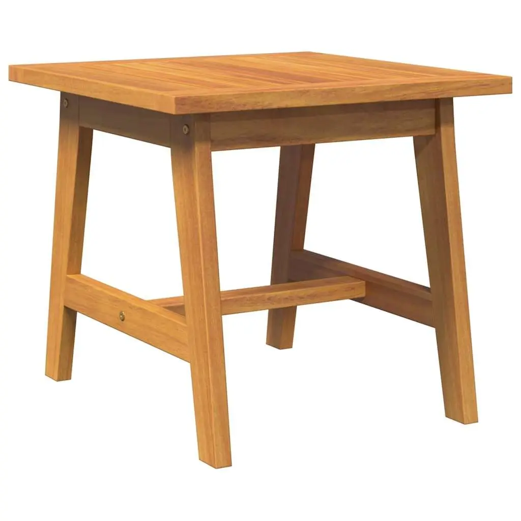 Solid Acacia Wood Side Table Outdoor Garden Furniture Oil Natural 45x45x40cm