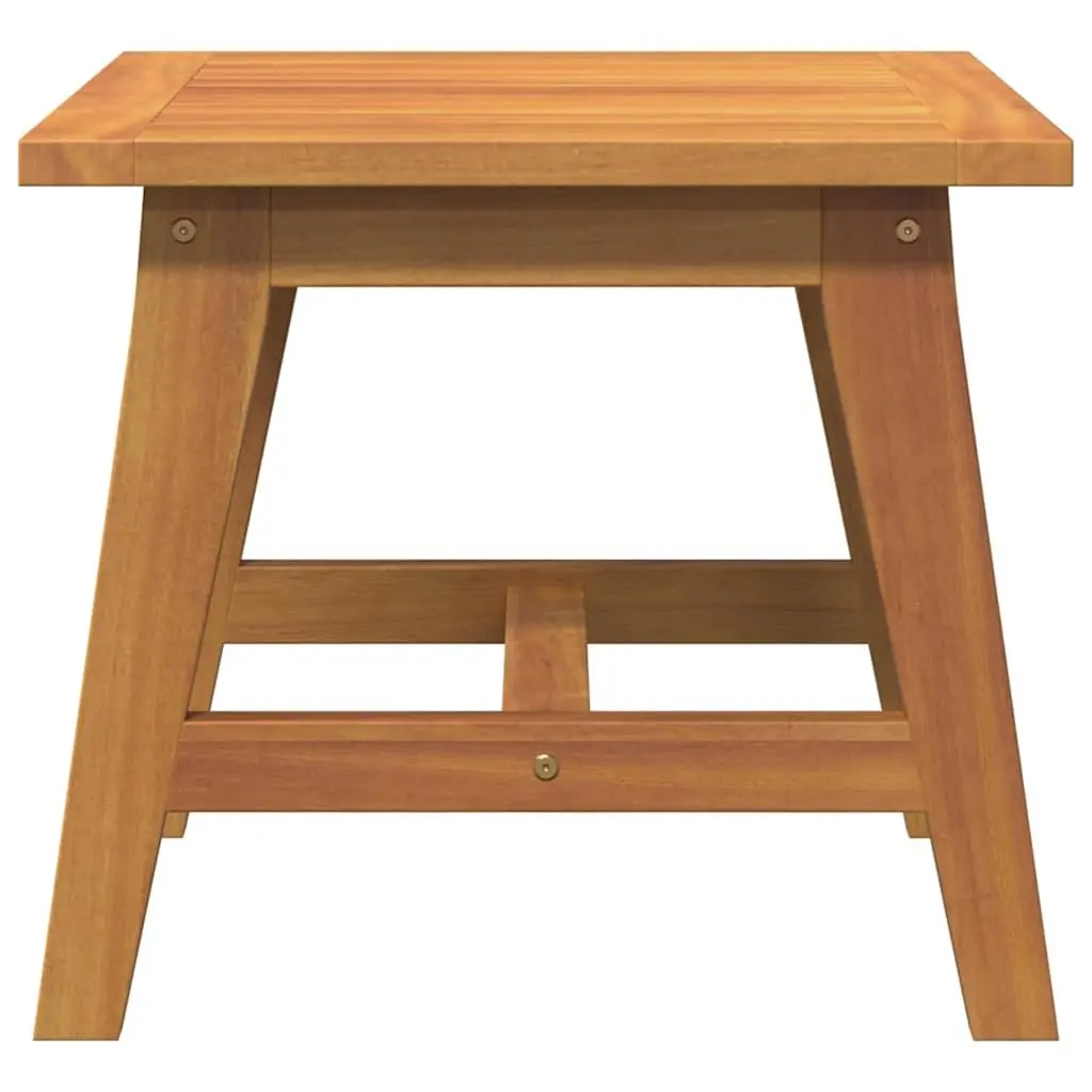 Solid Acacia Wood Side Table Outdoor Garden Furniture Oil Natural 45x45x40cm