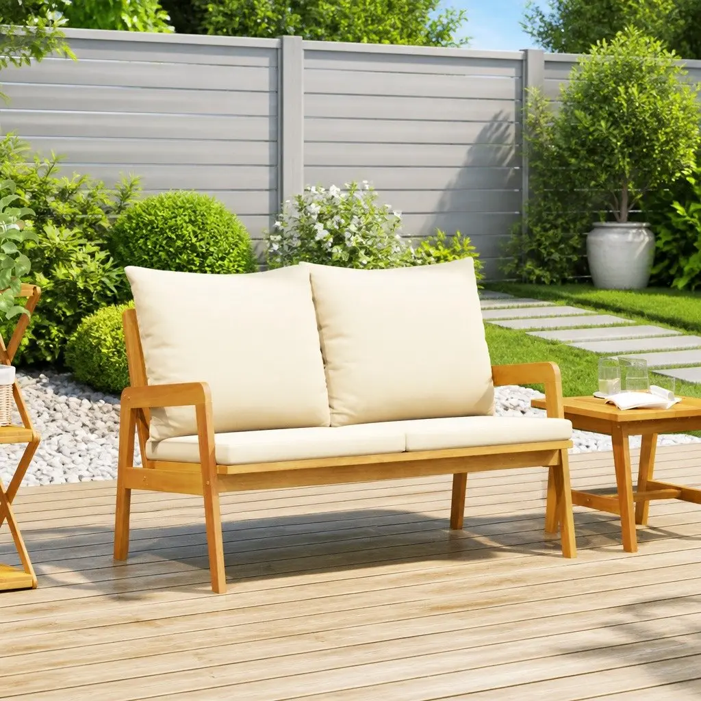Solid Acacia Wood Garden Bench