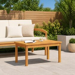 Outdoor Coffee Table Solid Acacia Wood Natural Oil Garden Patio Furniture
