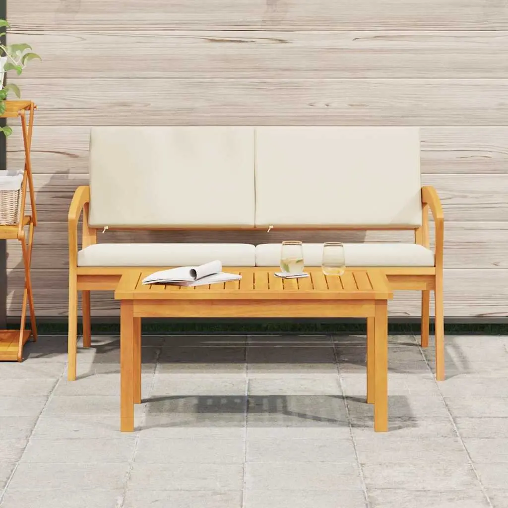Outdoor Coffee Table Solid Acacia Wood Natural Oil Garden Patio Furniture