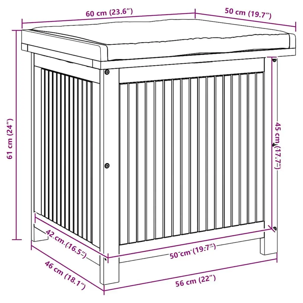 Cushion Storage Box for Outdoor Use