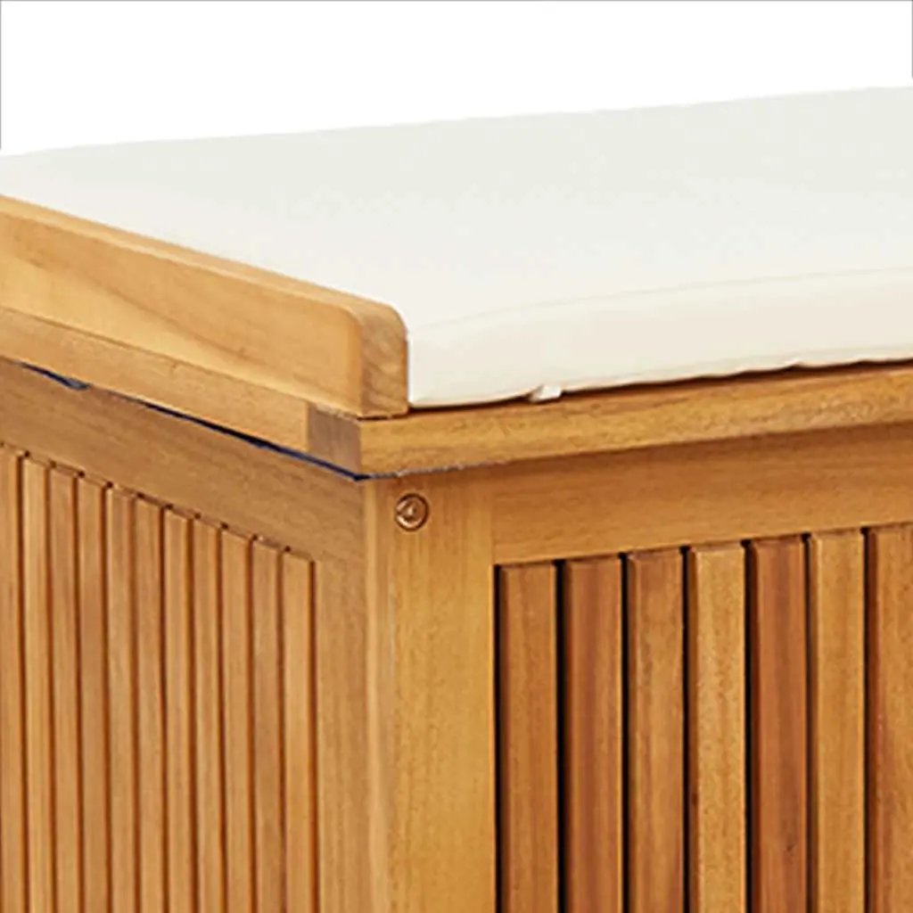 Outdoor Storage Box Garden Cushion Organiser 113x50x60.5cm Solid Wood Acacia Brown
