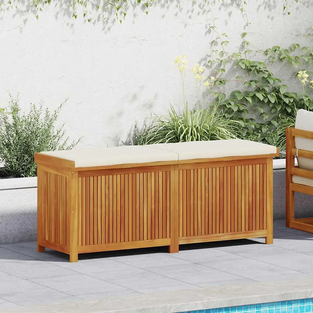 Outdoor Cushion Storage Box 150x50x60.5cm Garden Deck Brown