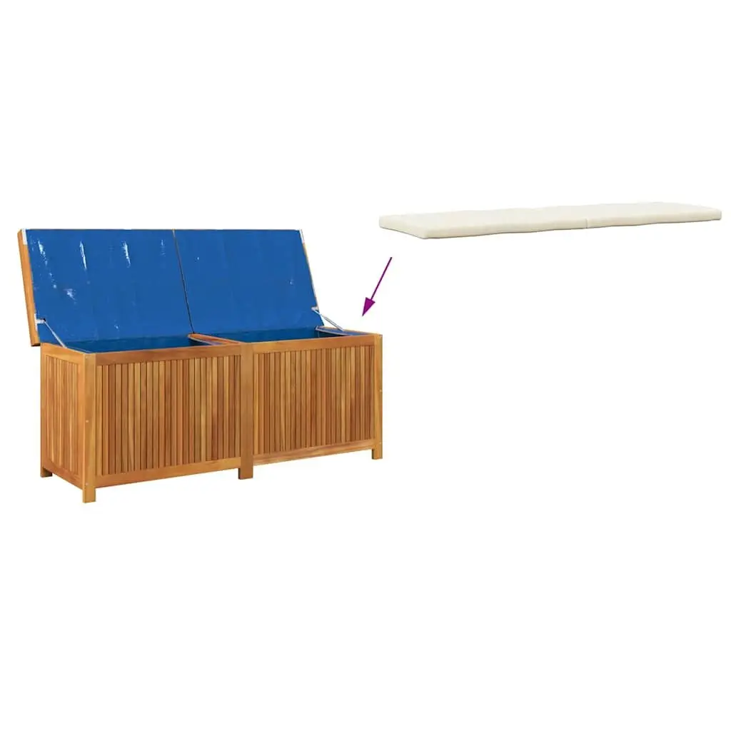 Outdoor Cushion Storage Box 150x50x60.5cm Garden Deck Brown
