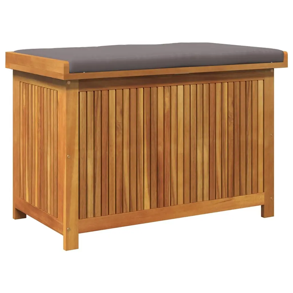 Outdoor Cushion Storage Box 90x50x60.5cm Solid Acacia Wood Garden Deck Organiser