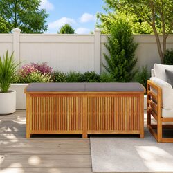 Reliable Outdoor Cushion Box with Solid Acacia Wood Build