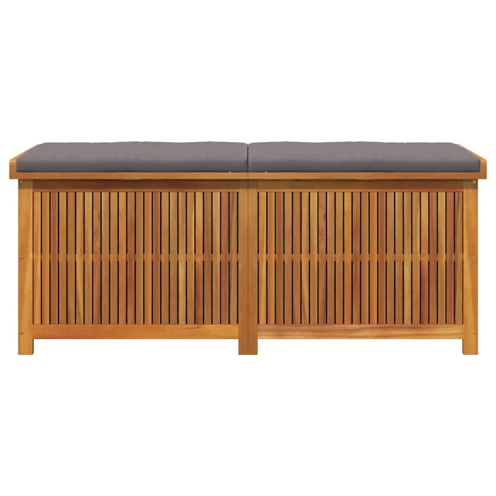 Outdoor Cushion Storage Box Brown 150x50x60.5cm Solid Acacia Wood Garden Organiser