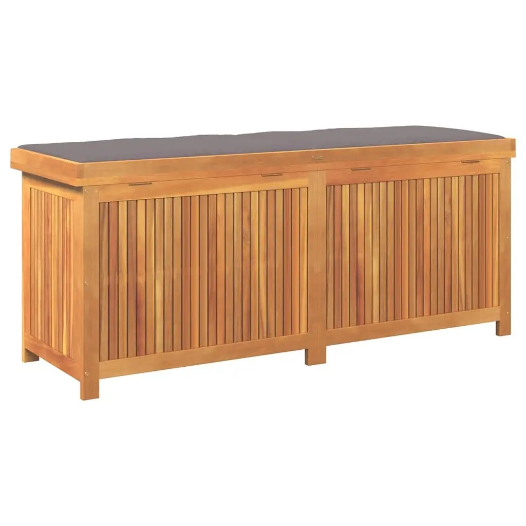 Outdoor Cushion Storage Box Brown 150x50x60.5cm Solid Acacia Wood Garden Organiser