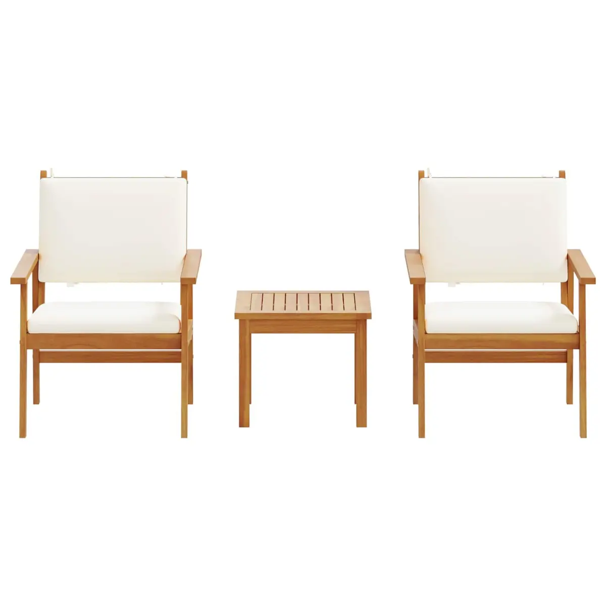 Garden Sofa Set 3 Piece Outdoor Seating Balcony Patio Furniture Cream White