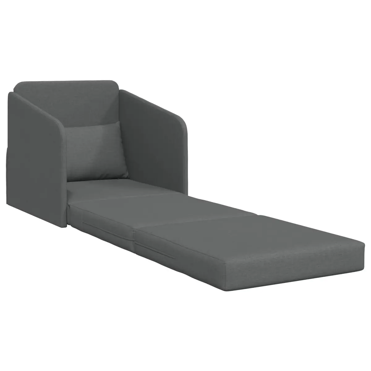 Sofa Bed Grey 65 x 80 x 83 cm Convertible Fabric Modern Floor Furniture