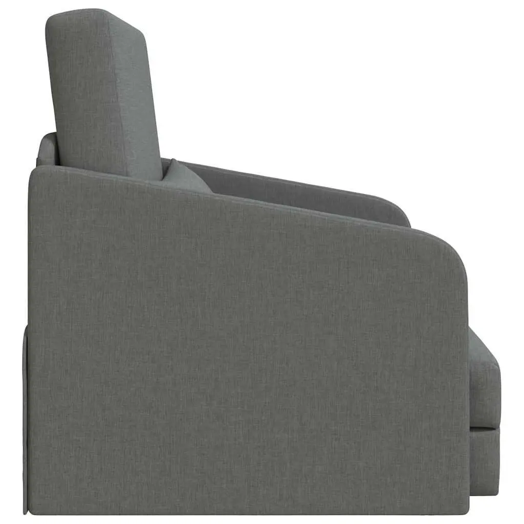 Sofa Bed Grey 65 x 80 x 83 cm Convertible Fabric Modern Floor Furniture